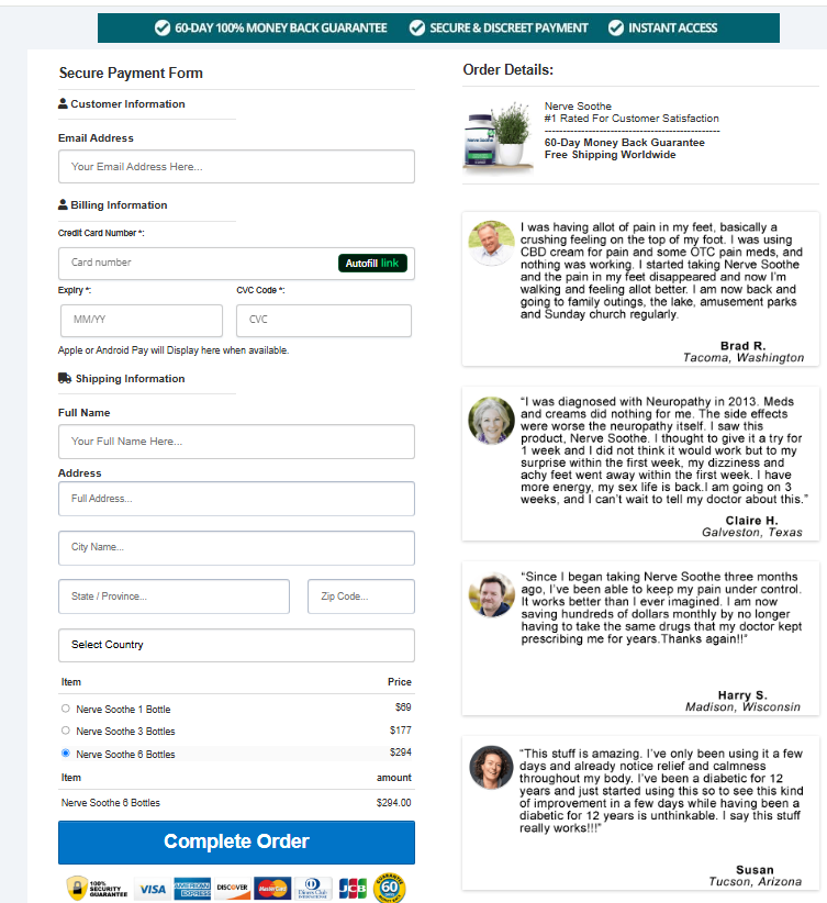 Nerve Soothe order now